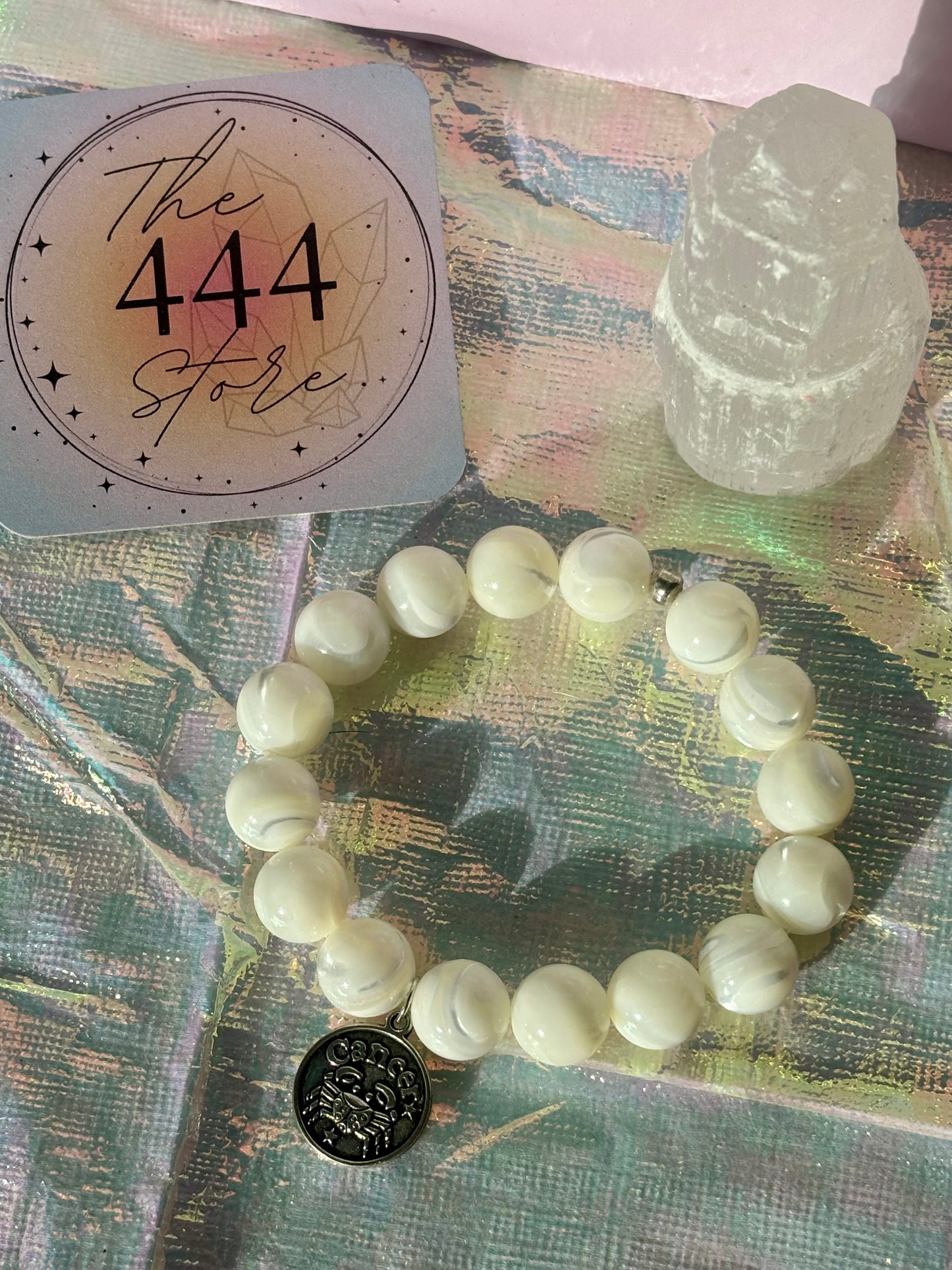 Mother of Pearl Cancer Bracelet