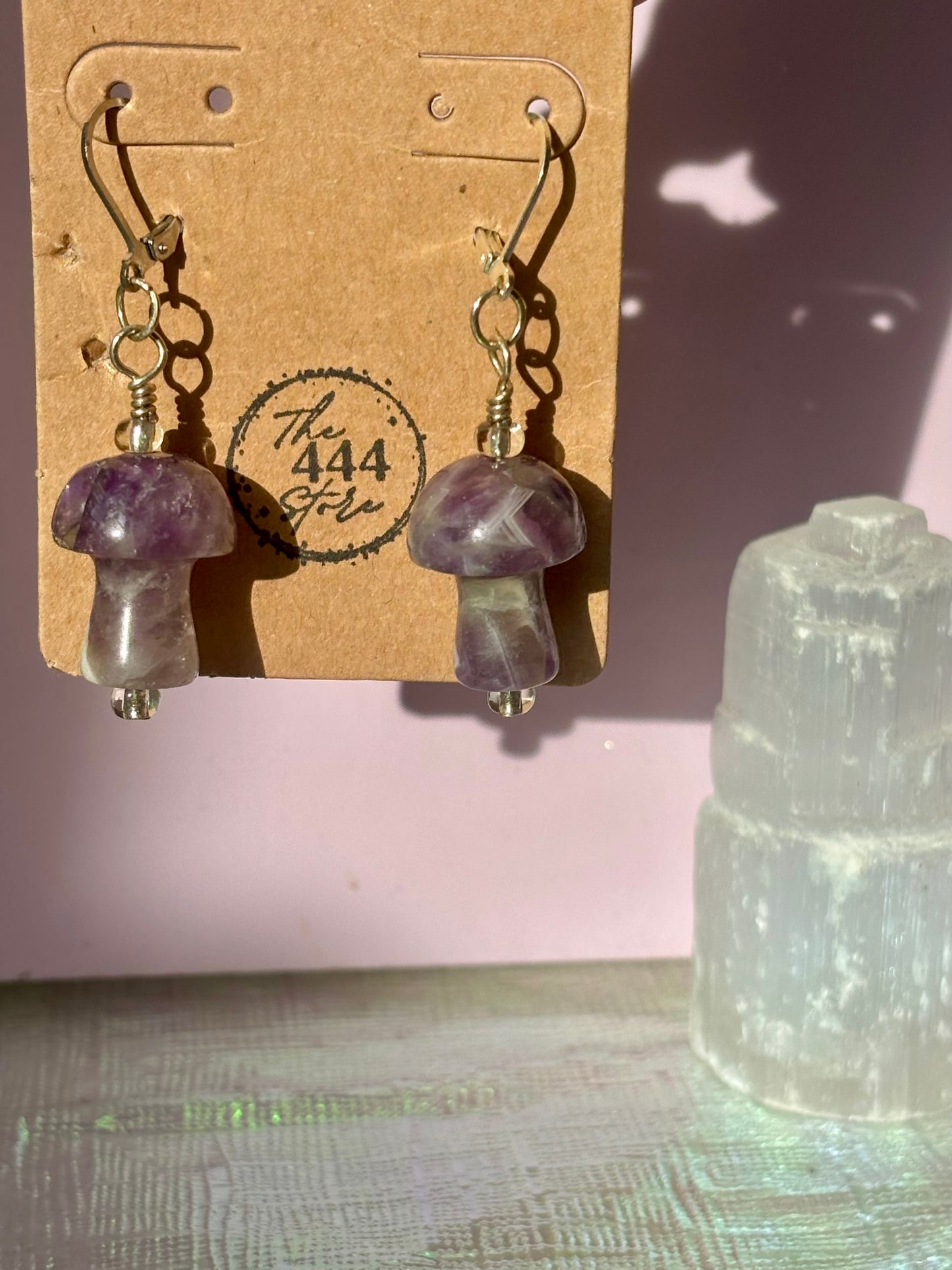 Amethyst Mushie Earrings