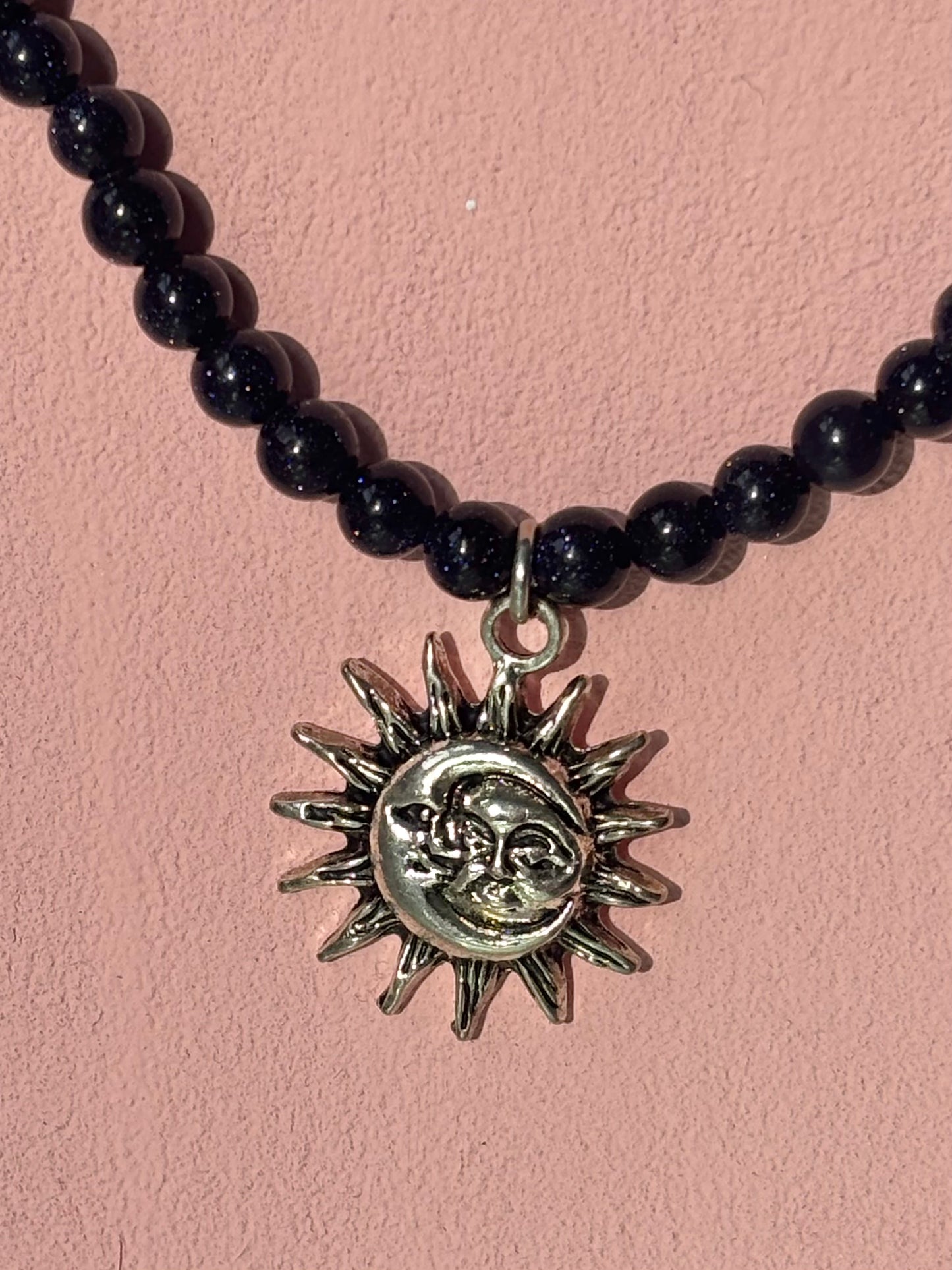 Radiant Confidence Blue Goldstone Necklace