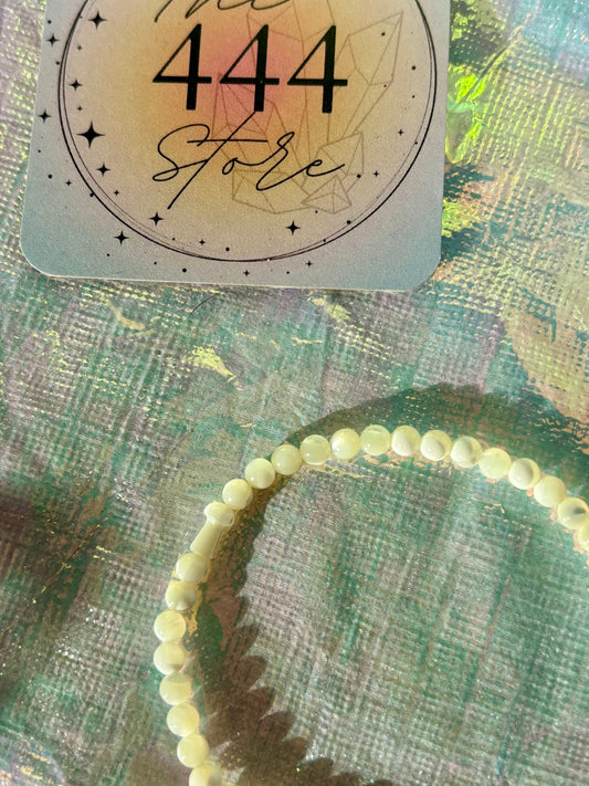 Mother of Pearl Tiny Mushie Necklace
