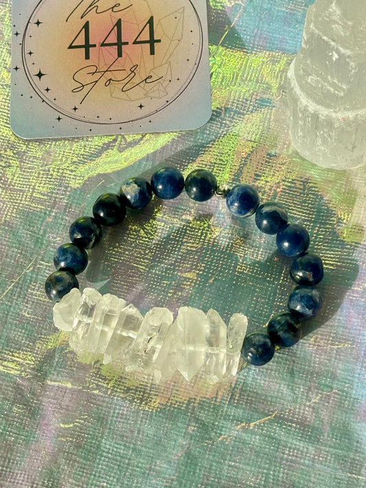 Clear Quartz Sodalite Bracelet