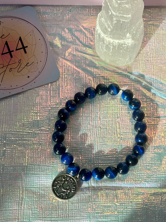 Blue Tiger's Eye Gemini Bracelet