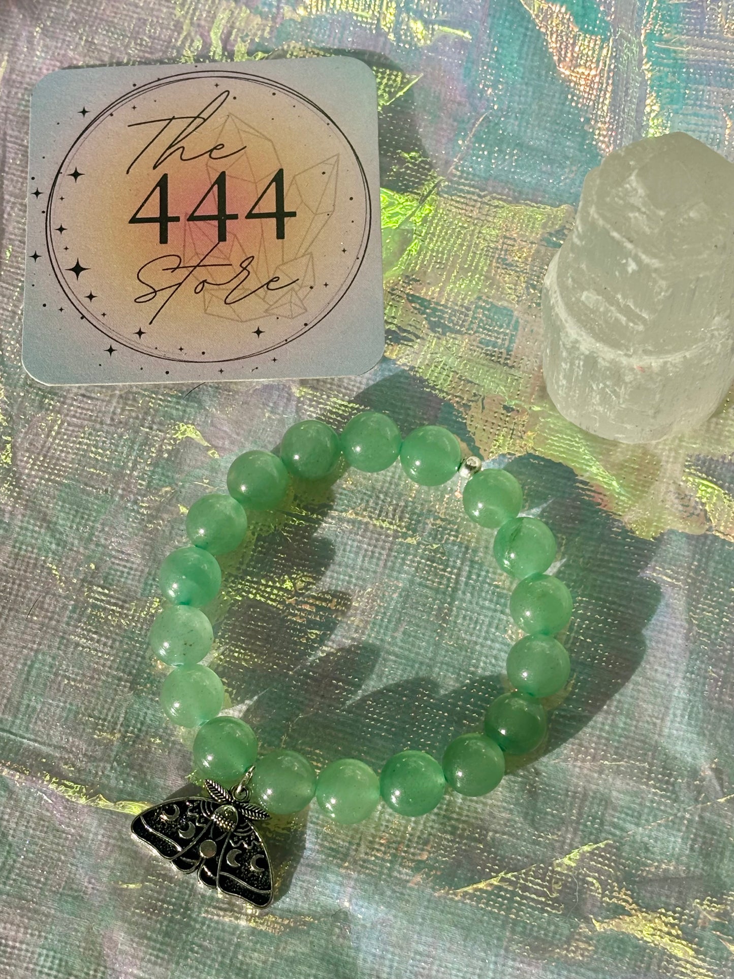 Green Aventurine Lunar Moth Bracelet