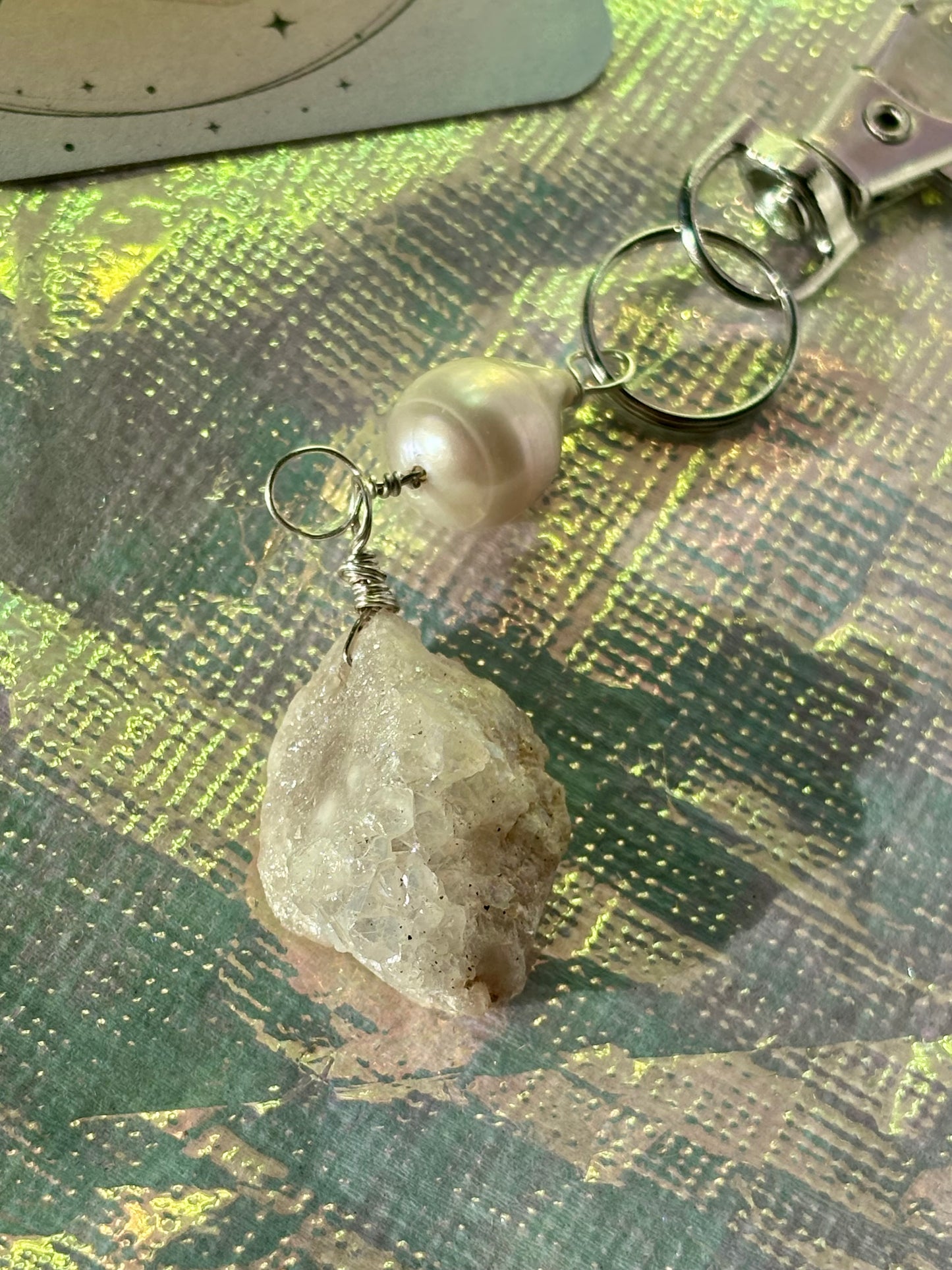 Mother of Pearl Keychain