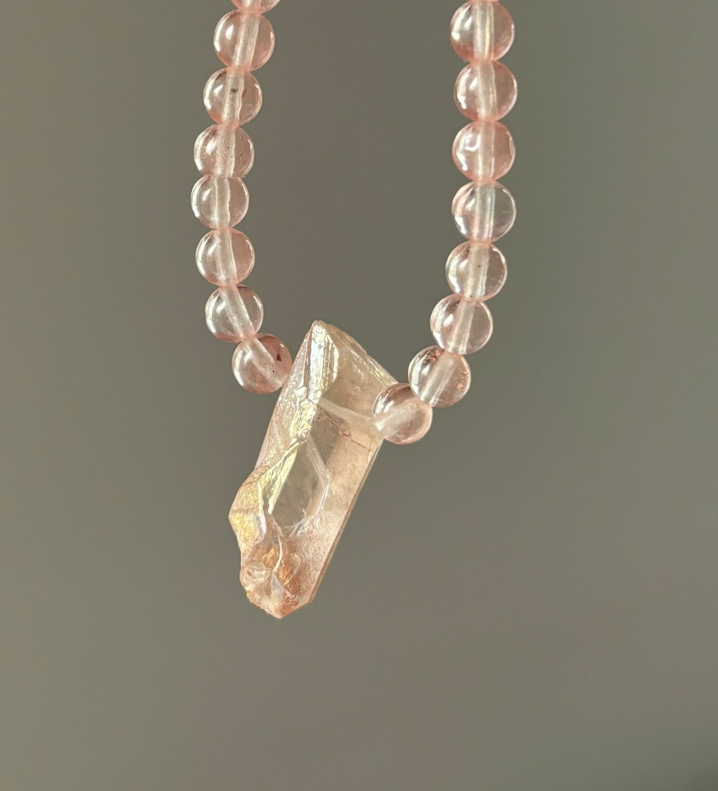 Joyful Watermelon Quartz Necklace