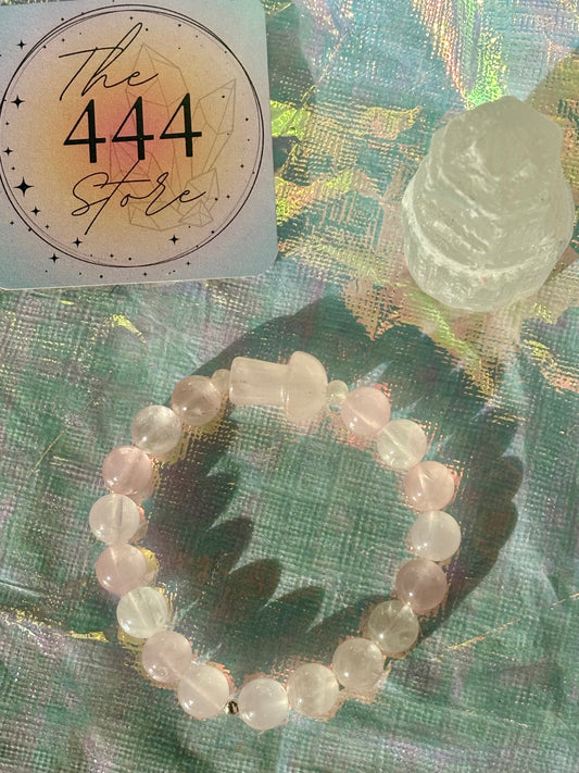 Rose Quartz Mushie Bracelet