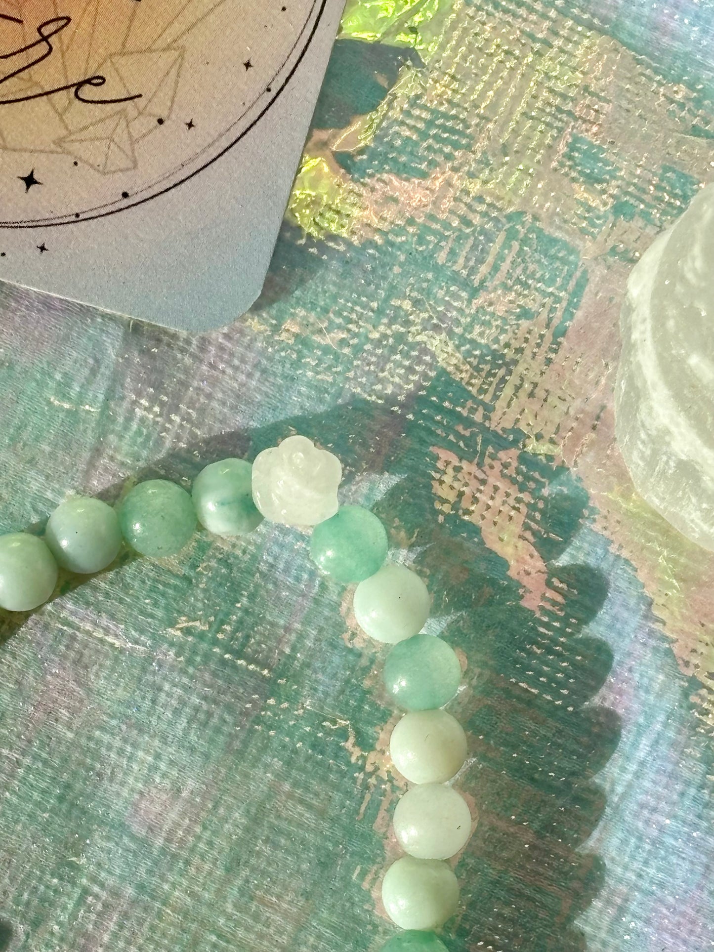 Blue Amazonite Rose Bracelet