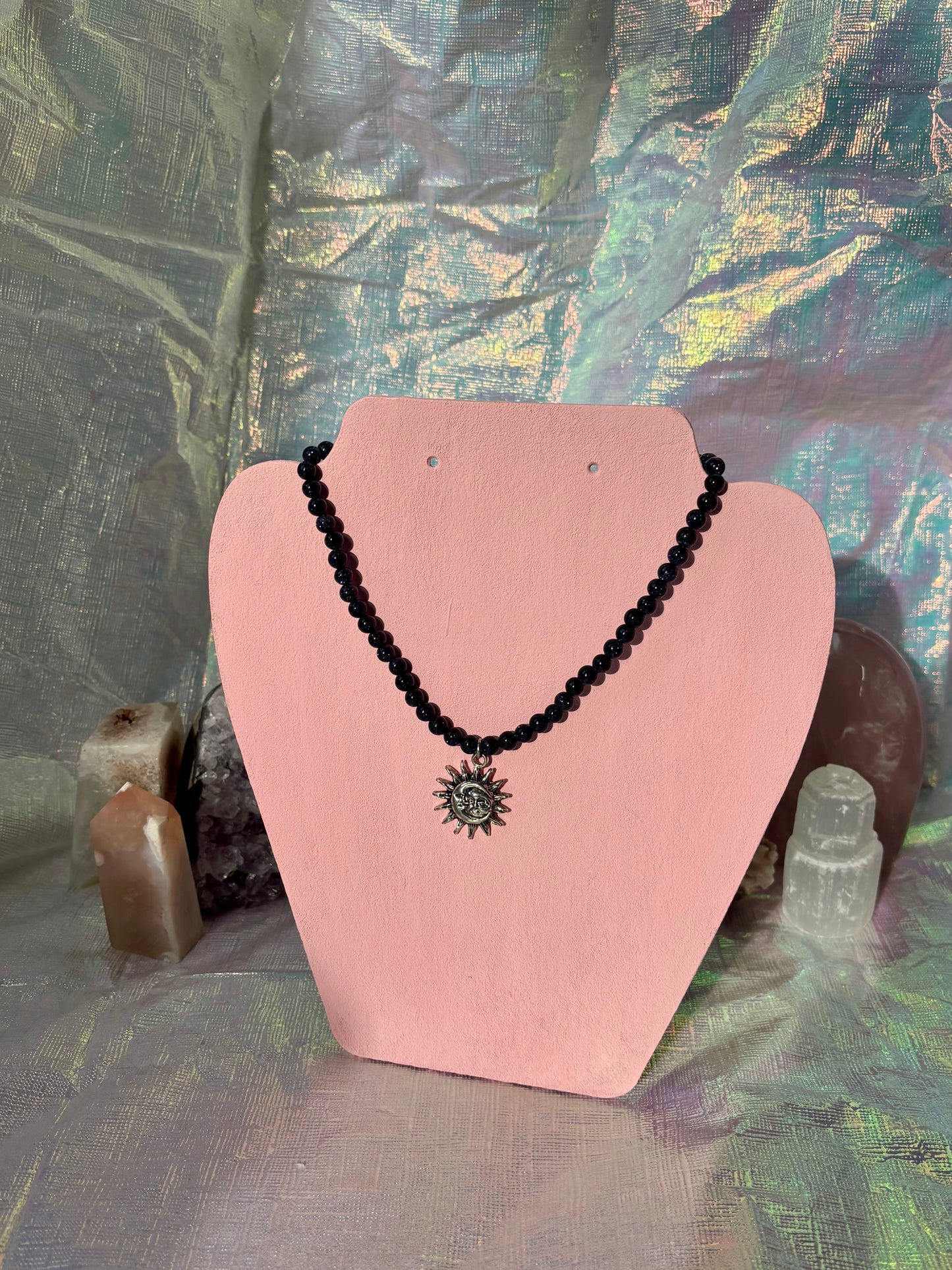 Radiant Confidence Blue Goldstone Necklace