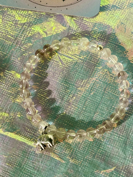 Light Purple Amethyst Elephant Bracelet