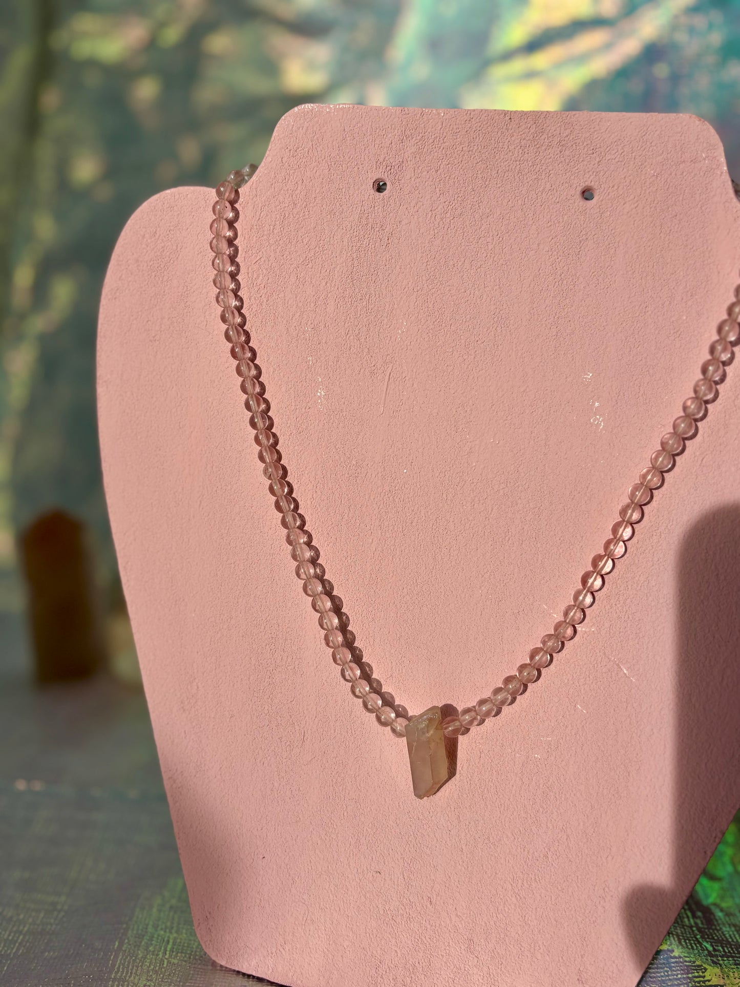 Joyful Watermelon Quartz Necklace