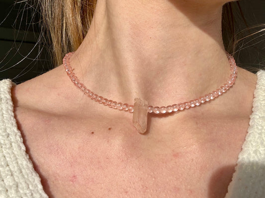 Joyful Watermelon Quartz Necklace