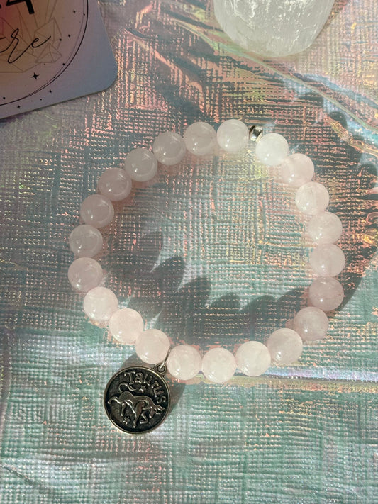 Rose Quartz Taurus Bracelet
