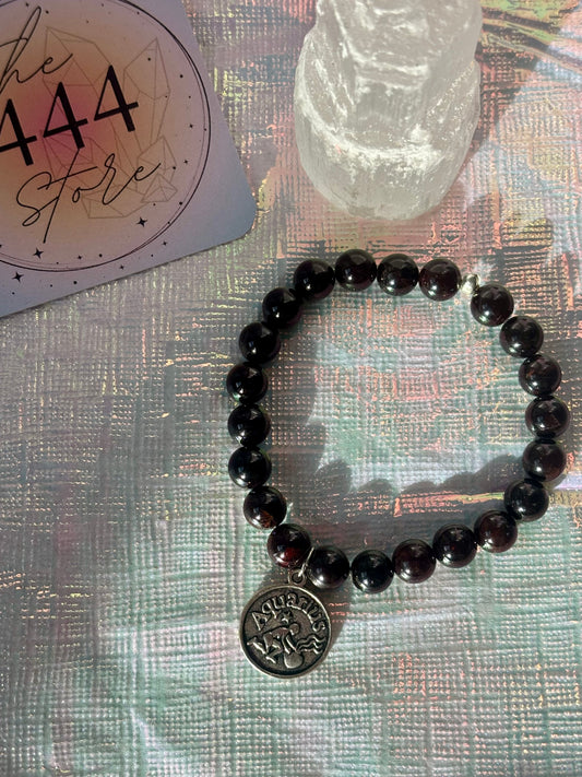 Garnet Aquarius Bracelet