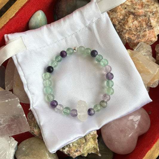 Fluorite x Quartz Bracelet