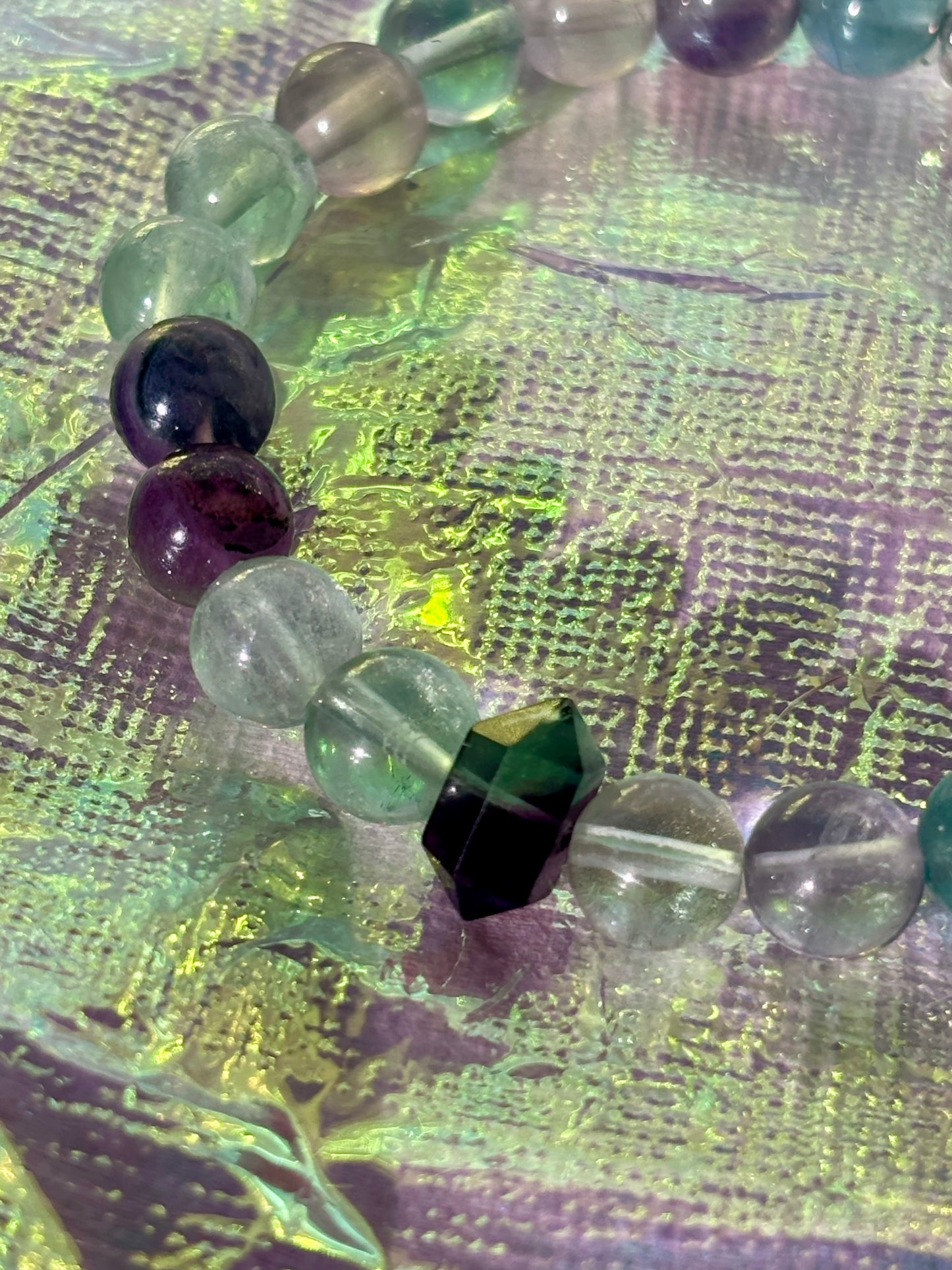 Fluorite Point Bracelet